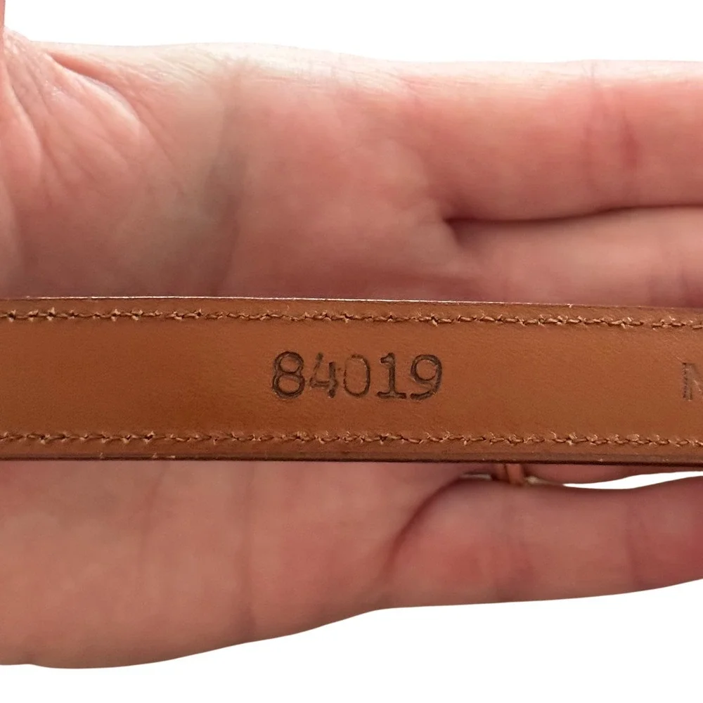 Vintage 80s Dooney & Bourke All Weather Leather Brown Belt Made In USA